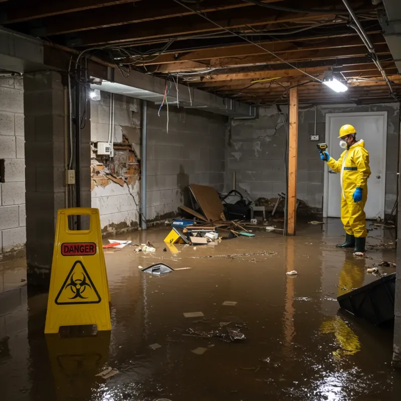 Flooded Basement Electrical Hazard in Parkway, CA Property